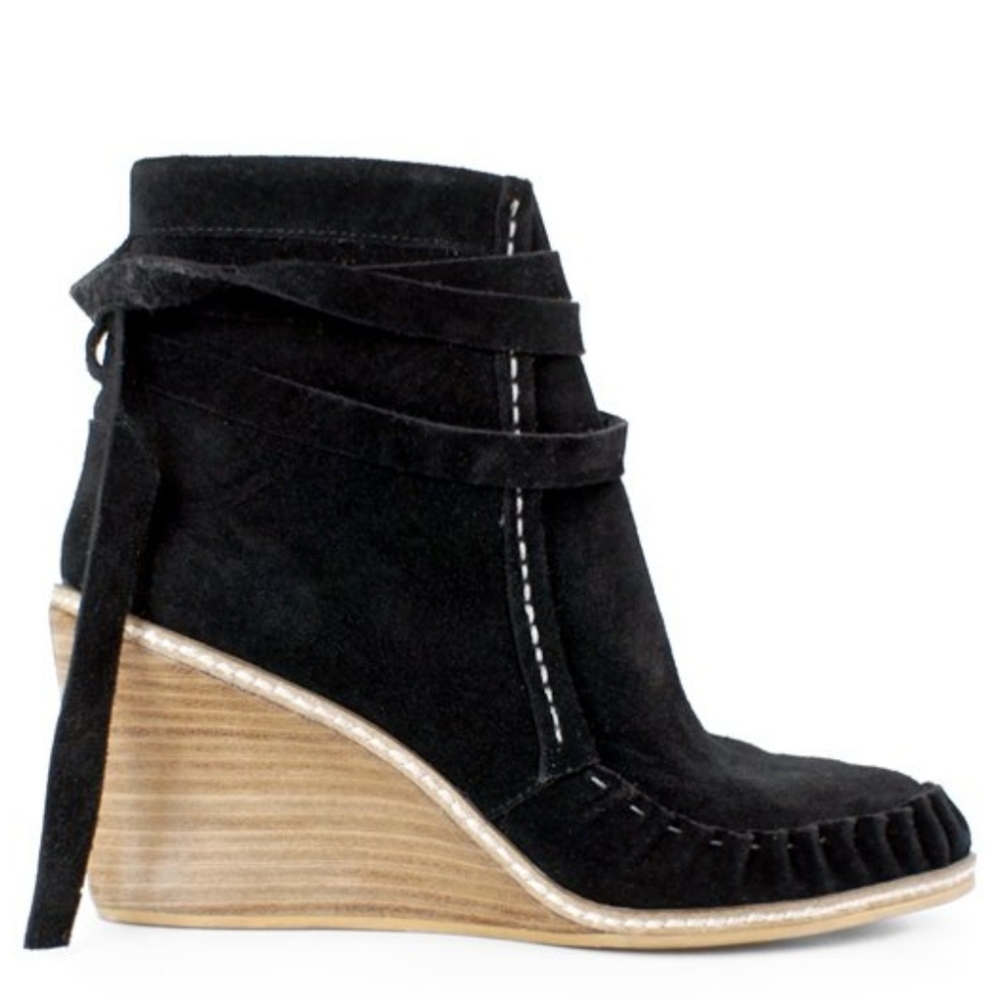 Matiko suede miriam wedge bootie, sz 38 (8)